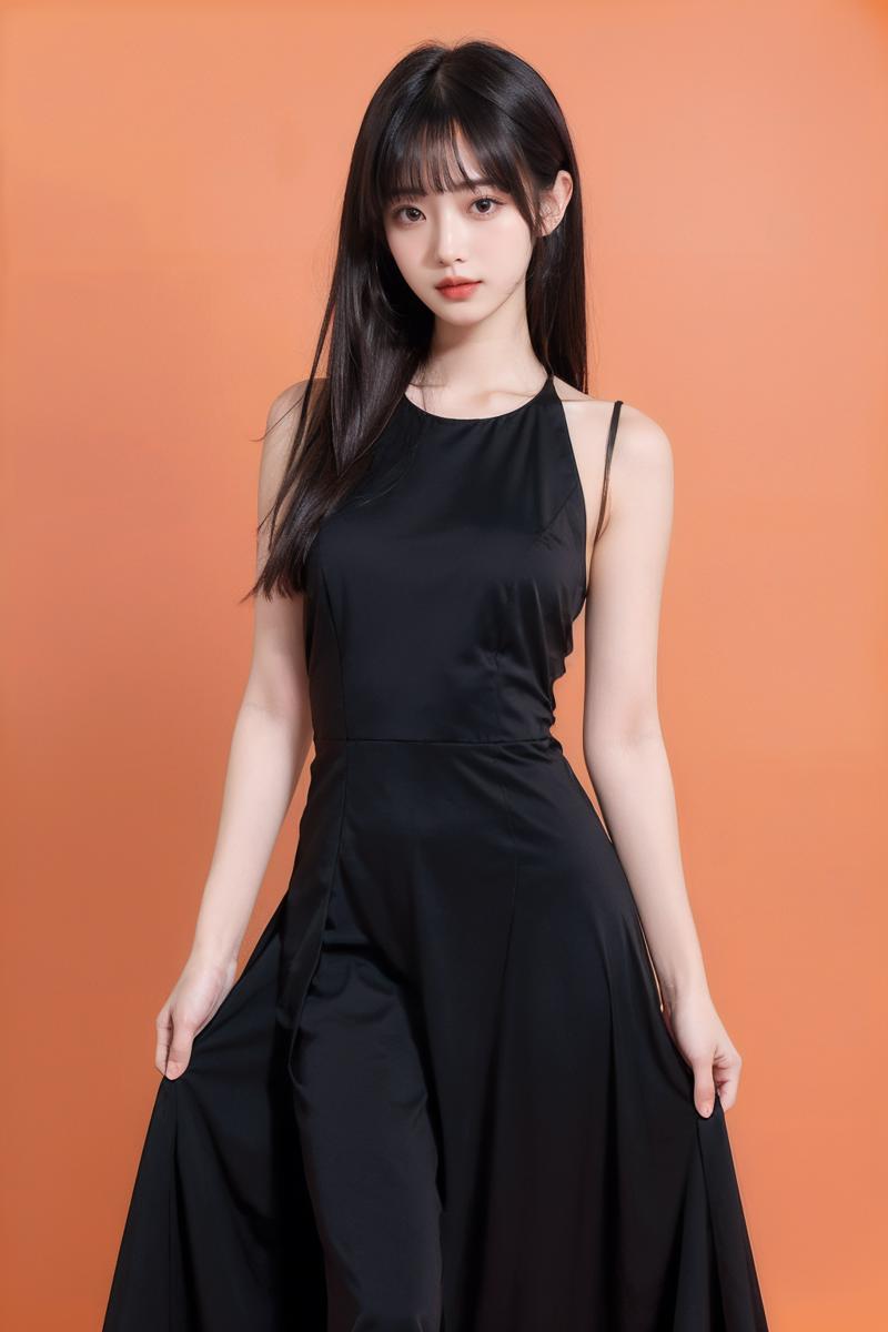 03340-908712538-1girl,moyou,hair with bangs,black long dress,orange background,.png